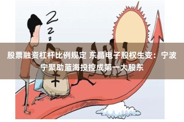 股票融资杠杆比例规定 东晶电子股权生变：宁波宁聚助蓝海投控成第一大股东