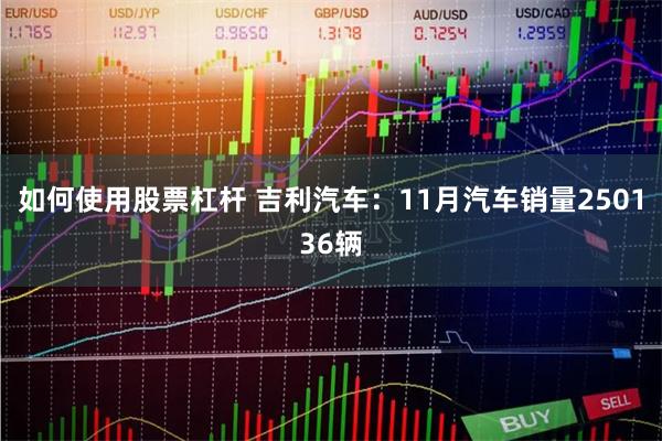 如何使用股票杠杆 吉利汽车：11月汽车销量250136辆
