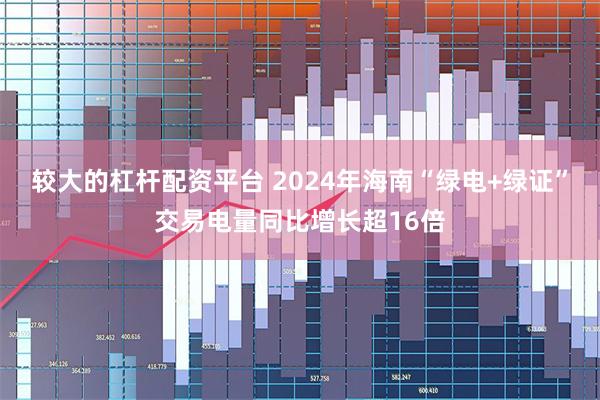 较大的杠杆配资平台 2024年海南“绿电+绿证”交易电量同比增长超16倍